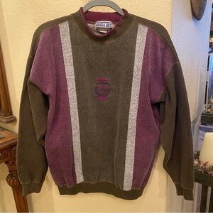 Vintage BUGLE BOY Color Block Embroidery Sweatshirt Size Medium-Unisex